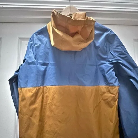 L.L. BEAN | Signature Retro Windbreaker Hooded Jacket Long Length Blue | Medium - Picture 5 of 9